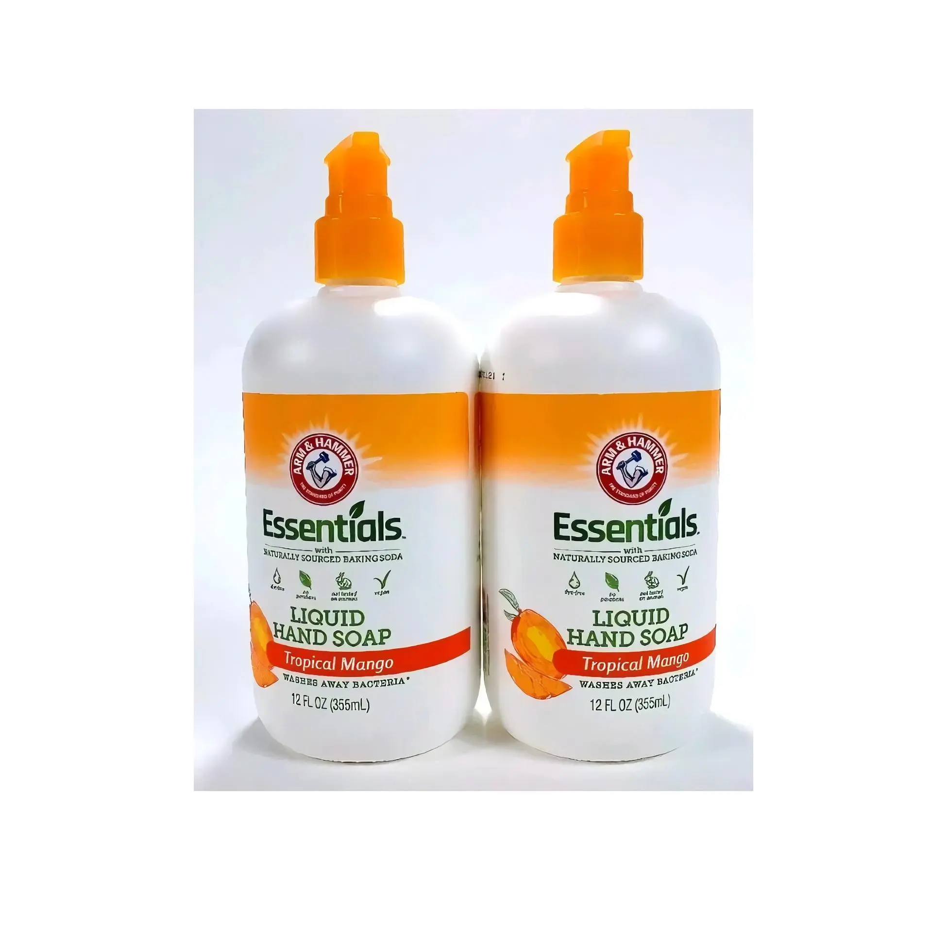 Arm & Hammer Essentials Liquid Hand Soap Tropical Mango 12 FL OZ 355mL Washes Away Bacteria