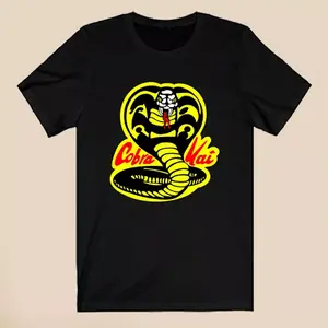 Cobra Kai Karate Kid No Mercy Men's Black T-Shirt Cotton Hoodie Crewneck Tee