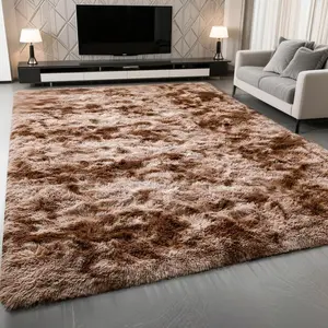 Bohemian Decor Tie-Dye Carpet - Regional Design, Easy-to-Clean, Soft Texture, Versatile for Living Room Decoration, Suitable for Halloween & Christmas Home Use, All-Season Textile Rug, Tie-Dye Pattern