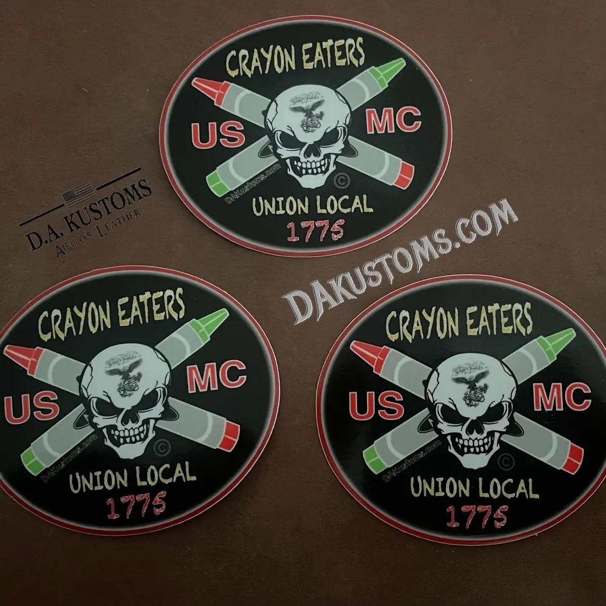 Crayon eaters️ copyright D.A Kustoms 3” stickers