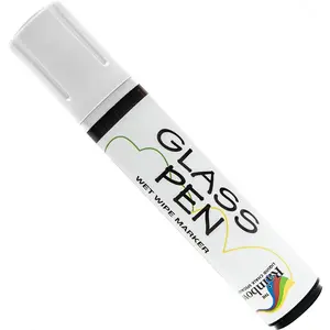 Glass Pen Window Marker: Liquid Chalk Markers for Glass, Car, or Mirror-Washable Paint - for Graduation Car Windows, Storefront Window, Wedding, Parade, Party & Holiday (White, Jumbo Tip)