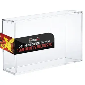 Collectidex Acrylic Display Case for Team Rocket's Moltres ex Ultra-Premium Collection UPC with Magnetic Lid 8 + 5mm Acrylic with 5x3mm Magnets - Compatible with Moltres UPC (Moltres UPC Case)
