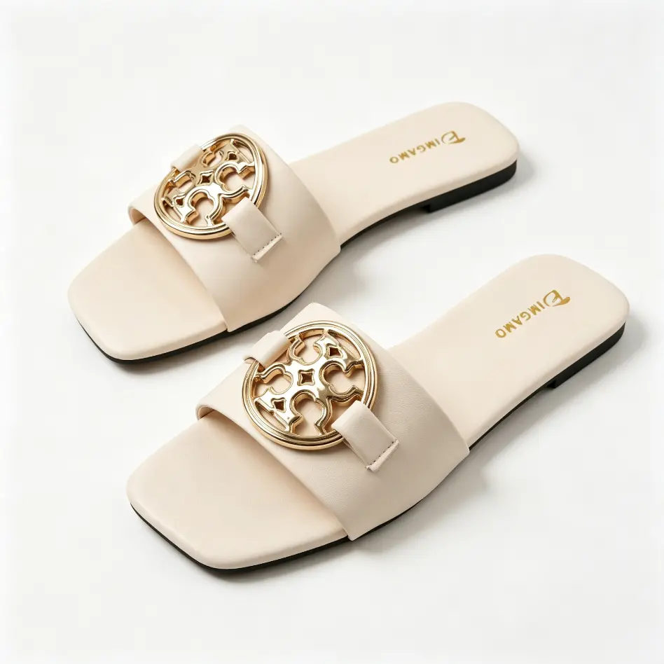 Women's Casual Trendy Sandal, Fashionable Flat Sandal, Non-Slip House Slipper, Square Open Toe Casual Summer Sandal, Daily Wear Solid Color Flat Openwork Decoration