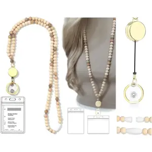 Breakaway Lanyards for Id Badges Break Away Teacher Lanyard Cute Keychain Women Beaded Lanyards for Keys Retractable Lanyards for Id Badges Holder Cruise Lanyard for Ship Cards