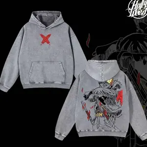 Hawks Keigo Takami Graphic Hoodie – My Hero Academia Vintage Washed Oversized Sweatshirt, Cotton Anime Streetwear Pullover Unisex Gift for Fans 43U