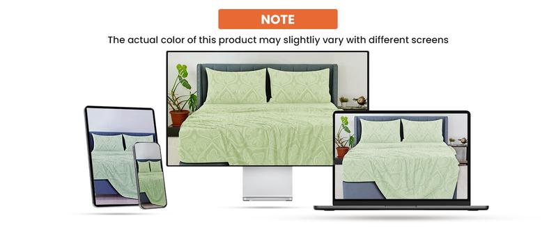 LUX DECOR 6-Pc Paisley & Solid Embroidered Bed Set- King Bed Sheet & Pillowcases - Upto 16" Deep Pocket Hotel Luxury Cozy Polyester Queen Sheets- Decorative Bedsheet Sets-Breathable Durable Sheets