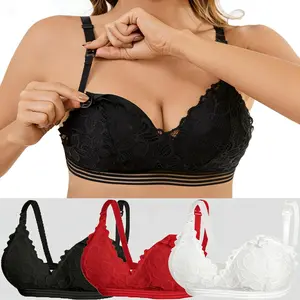 Maternity Nursing Bras for Comfort and Support with Soft Fabric Easy Fastening Hook Closure Wire-Free Design, Maternity Underwear, Seamless Maternity Bra