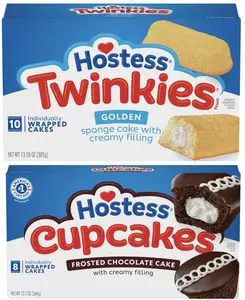 Hostess Twinkies & Cupcakes 16 Twinkies & 16 Cupcakes Ind. Wrapped 32 Total Dessert Sweet Chocolate