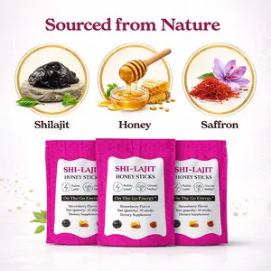 3-Pack Shilajit Honey Sticks for Women | Hormonal Balance & Energy Support | Pure Himalayan Shilajit with Shatavari & Saffron