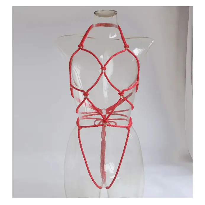 Shibari-Inspired Rope Lingerie For those who love to be tied up… Halloween Costume BDSM meets fashion Japanese rope harness lingerie BDSM rope lingerie costume Rope body harness lingerie
