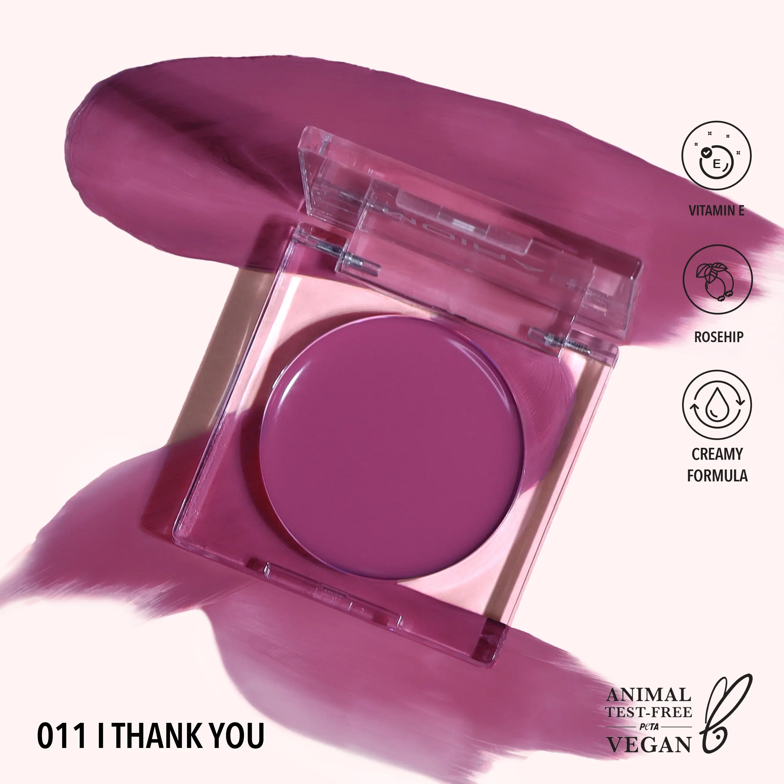 MOIRA | Loveheat Cream Blush (011, I Thank You) | Dewy Cream Blush with Lightweight, Blendable Color