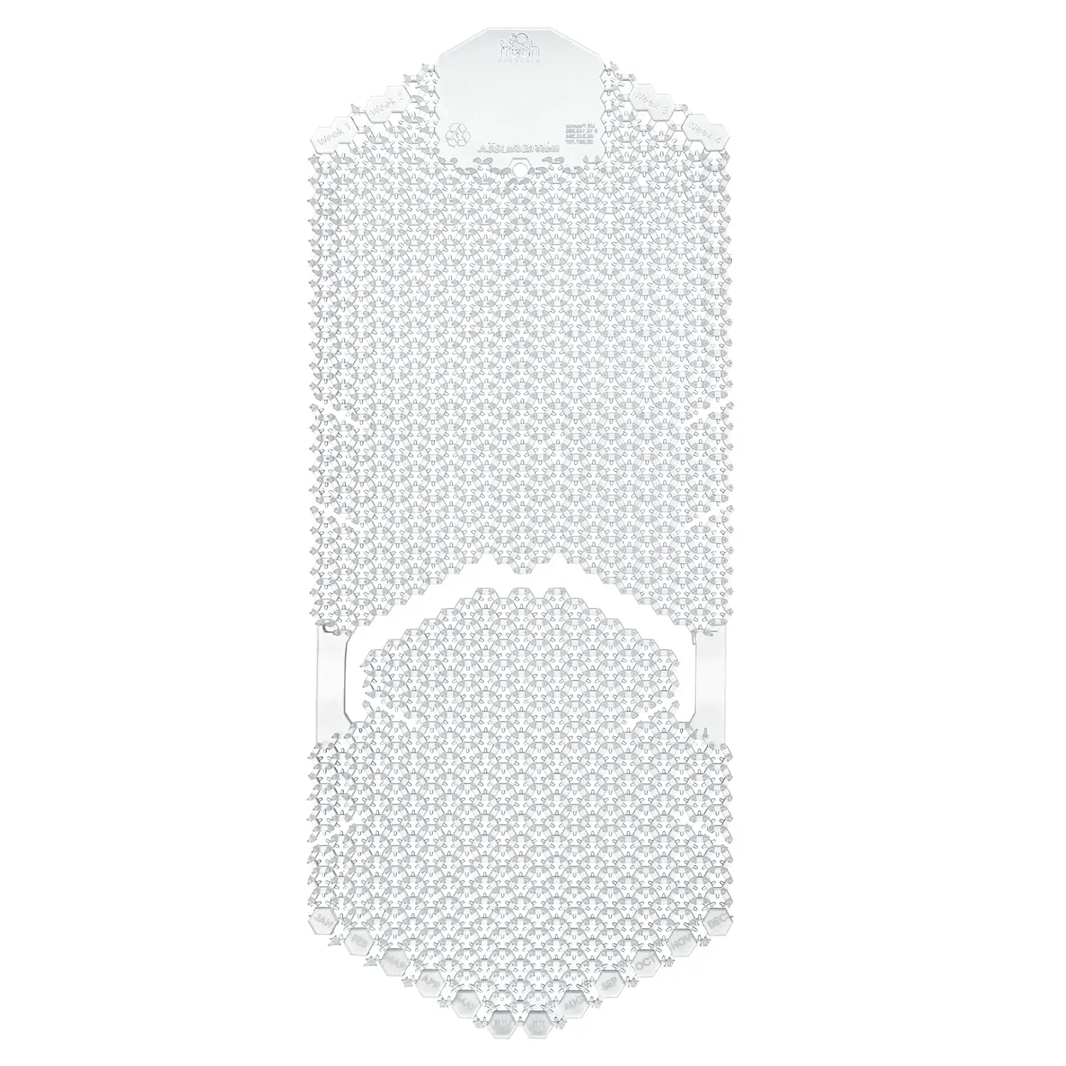 Fresh Products Tsunami 60 Day Vertical Urinal Screen No Mounting No Suction Cups Reversable Double Sided Design Maximum Splash Protection 6 Pack
