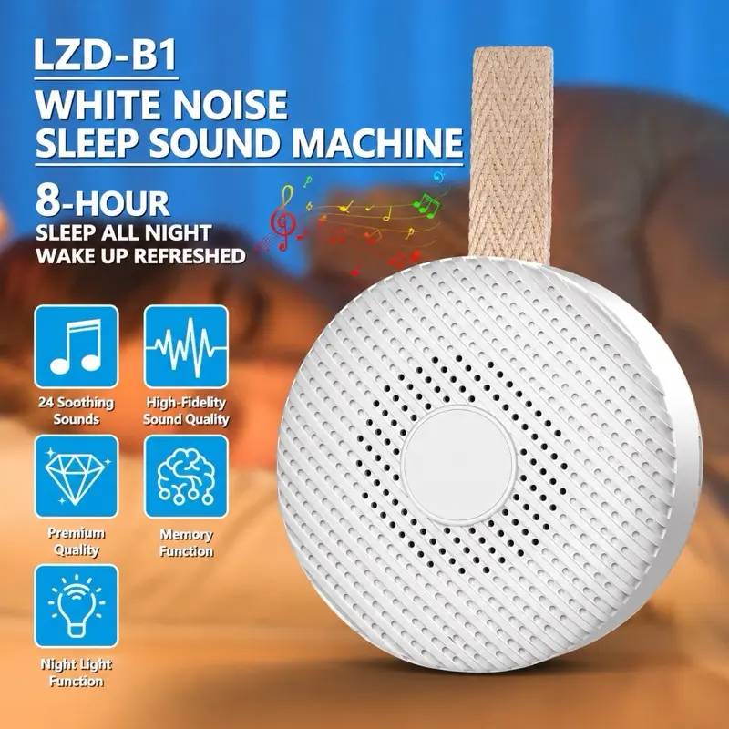 Portable White Noise Machine, Smart Infant Sleep Sound Machine, Soothing Sleep Aid with White Noise & Nature Sounds, Travel-Friendly Sleep Soother
