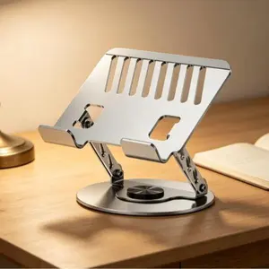 Foldable Height-Adjustable Desktop Laptop Stand, 360° Rotatable Base, Sturdy Carbon Steel with Great Load-Bearing, Universal Support for Laptops, Tablets & Daily Scenarios