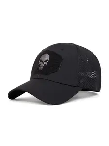 Skull Mesh Baseball Cap Men Tactical Operator Caps Fitted Outdoor Breath Hats