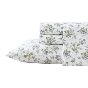 Laura Ashley Le Fleur Blue King Sheet Set