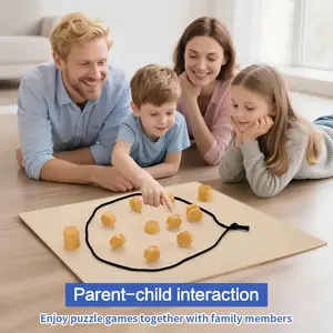 Magnetic Chess & Strategy Game for 2-4 Players Includes 20 Game Magnets, Carry Bag, and Integrated Rope Closure