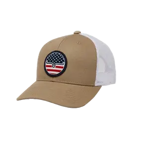 Kimes Ranch Men's Stars & Stripes Mesh Brown Hat S24U16S37CC1D7