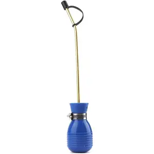 Bug Treatment Powder Duster/Large Diatomaceous Earth Bulb Duster/Powder Applicator/Garden Applicator/Bulb with Long Copper Tube for Indoor and Outdoor Insect Treatment Blue