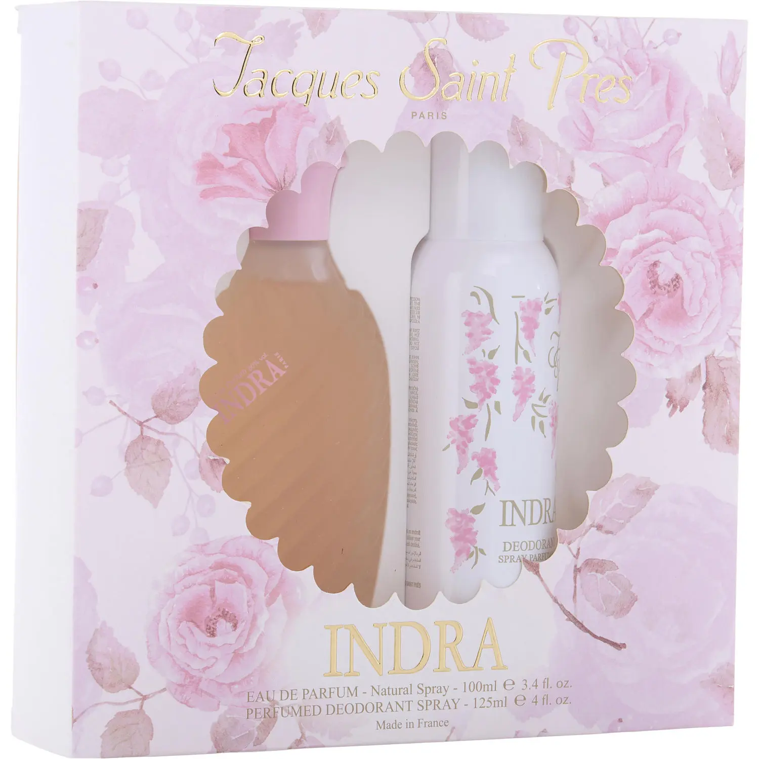 Jacques Saint Pres Indra Set-Eau De Parfum Spray 3.4 Oz & Deodorant Spray 4.2 Oz For Women