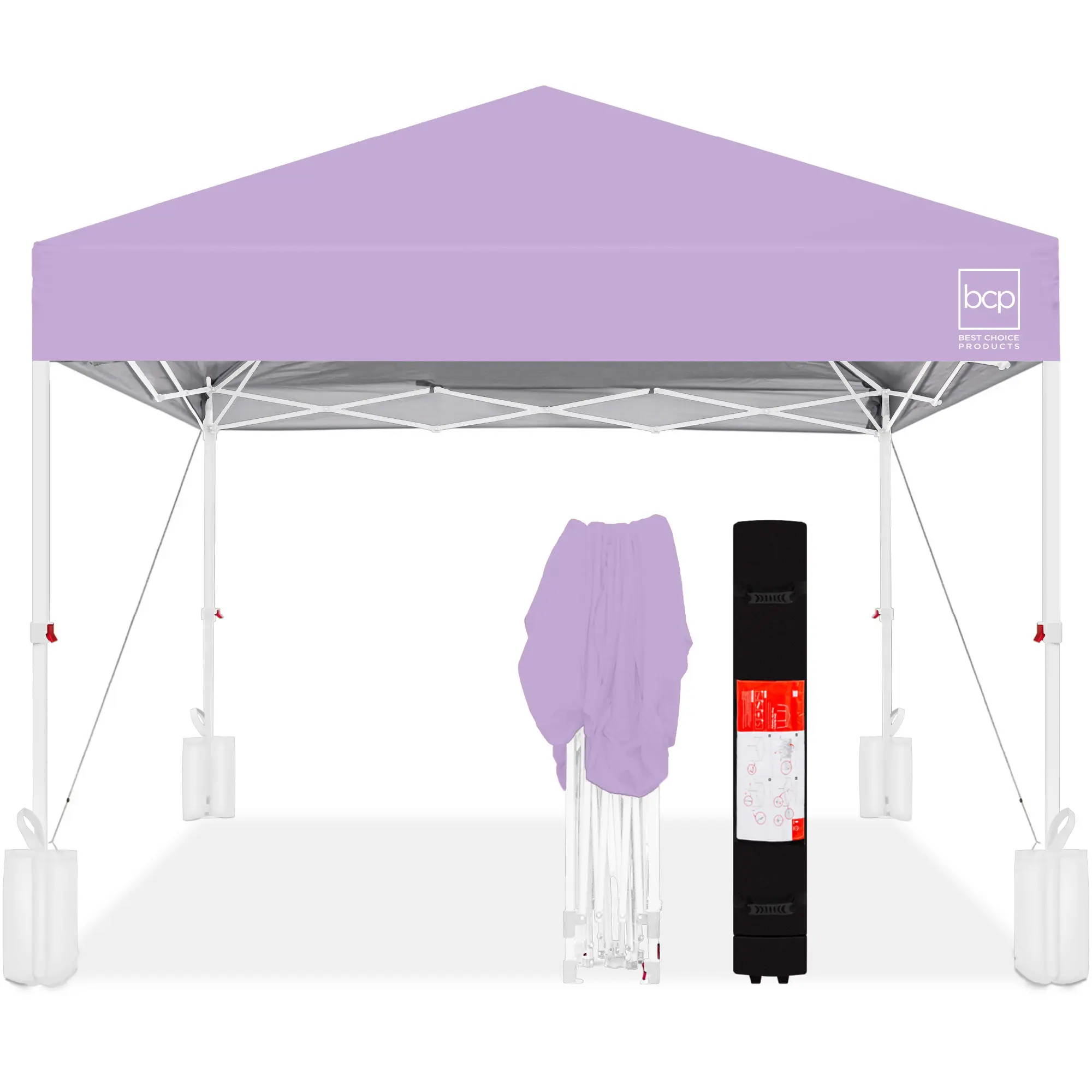 Best Choice Products 8x8ft Easy Setup Pop Up Canopy w/ 1-Button Setup, Wheeled Case, 4 Weight Bags Best Choice Products 8x8ft Easy Setup Pop Up Canopy w/ 1-Button Setup, Wheeled Case, 4 Weight Bags