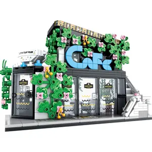 Coffee House Building Blocks Toy, Coffee House Design Building Blocks, Creative and Educational Building Blocks for Boys & Girls