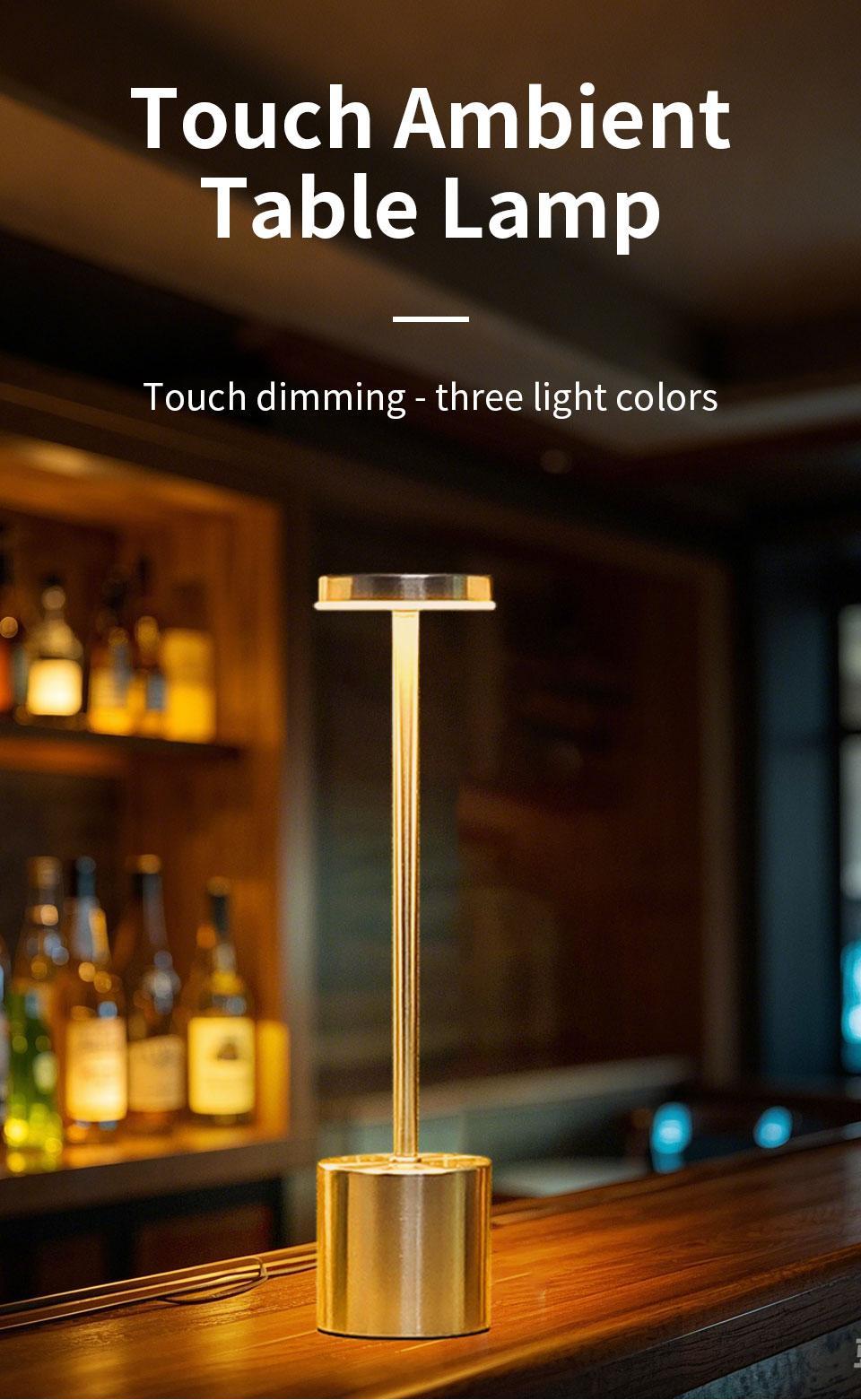 Luxury Crystal Rechargeable Wireless LED Desk Lamp Eye Caring Night Light Three Color Adjustable Stepless Dimming USB Powered Touch Control Acrylic Base Ideal for Bedroom Living Room Dining Table Party Halloween Decor Perfect Gift Choice