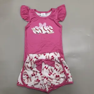 Girl Summer Shorts Set Baseball Girl Summer Clothing Set