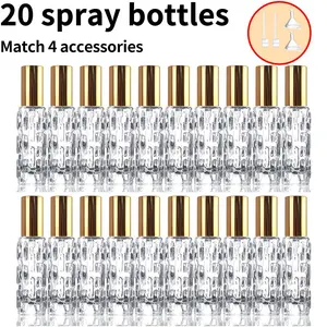 Refillable Perfume Bottle Set, 20pcs Portable Spray Bottle & Funnel & Transfer Tool, Makeup Tools for Women & Girls, Cosmetic, Makeup Accessories
