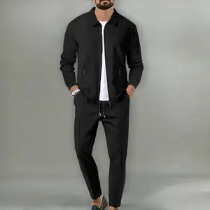 Men's American Autumn Winter Suit Jacket with Detachable Texture and Fashionable Style Long Sleeve outfit tracksuit