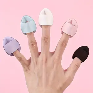 5PCS portable mini thumb powder puff, powder free beauty appliance, multi-color air cushion powder puff, finger tip concealer powder puf, Beauty Sponge