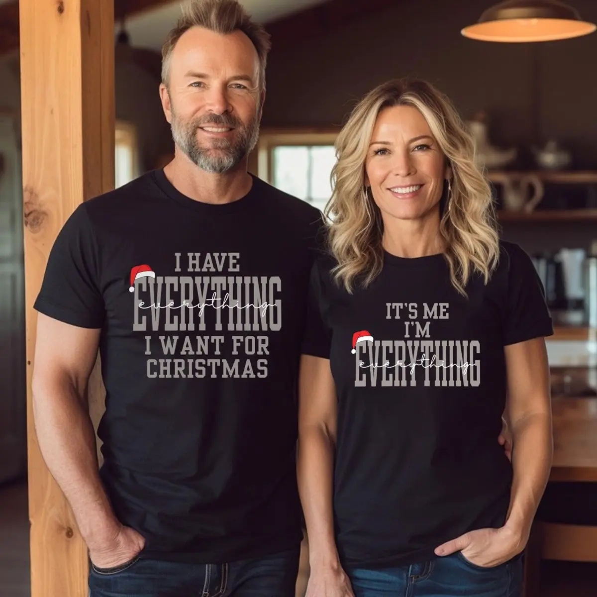 I Have Everything I Want For Christmas Shirt, It's Me I'm Everything Tshirt, Christmas Matching Couple Tee, Christmas Couple Gift, Xmas Party T Shirt, Unisex Short Sleeve Tee Shirt