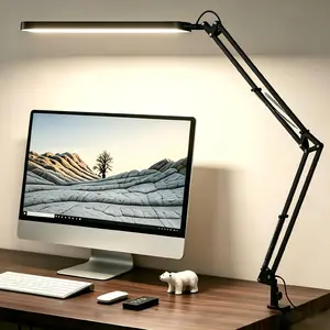 Desk Lamp for Home Office, Eye Comfortable LED Desk Light for Long Hours, Adjustable Swing Arm with Memory Function