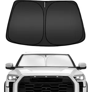 Windshield Sun Shade for Toyota Tundra (Limited, SR5, Platinum, TRD Pro) 2022-2025 2026, Custom Fit Foldable Front Window Sunshade Sun Visor Protector, Blo