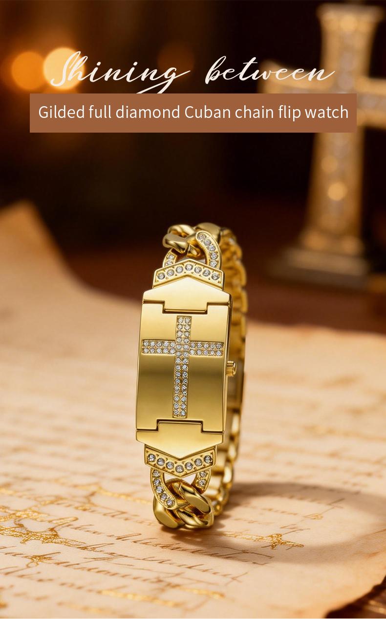 Gold Cross Bracelet Watch SummerWins 4th of july accessories Sparkling Crystal Cross Embellishment, Geometric Rectangular Dial, Premium Metal Bracelet Timepiece, Perfect for Daily Elegance & Gifting Perfect Mother’s Day gift Gold Cross Bracelet Watch SummerWins 4th of july accessories Sparkling Crystal Cross Embellishment, Geometric Rectangular Dial, Premium Metal Bracelet Timepiece, Perfect for Daily Elegance & Gifting Perfect Mother’s Day gift