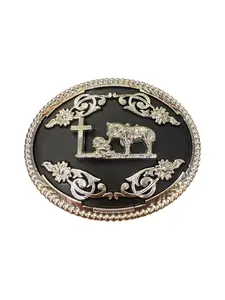 Western Style Praying Cowboy Buckle Hebilla Vaquera Oracion
