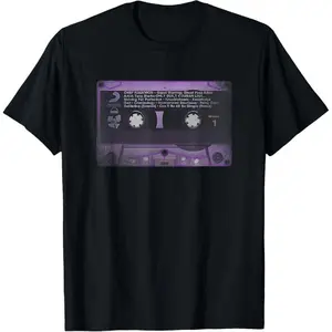 Purple Cassette Tape Retro Vintage 90s Hip Hop Music Lover Summer Casual Shortsleeve Cotton T-Shirt