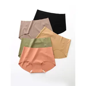 Jelly-style matching one-piece panties with a truly seamless design, comfortable and simple mid-low-rise women's briefs