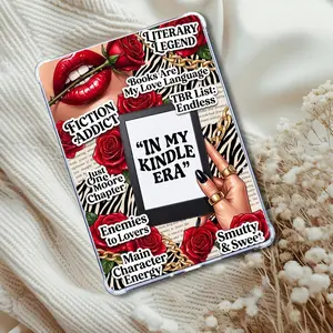 Sexy Roses Kindle Era Caucasian Girl: Kindle or eReader Decor for Book Lovers