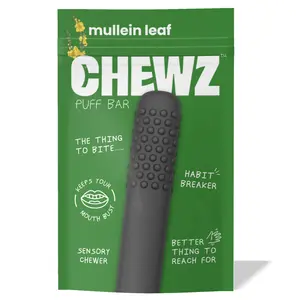 CHEWZ Mullein Lung Detox, Relaxation and Calmness Chewable Fidget for Chewing, Bitting, Holding, On-the-Go
