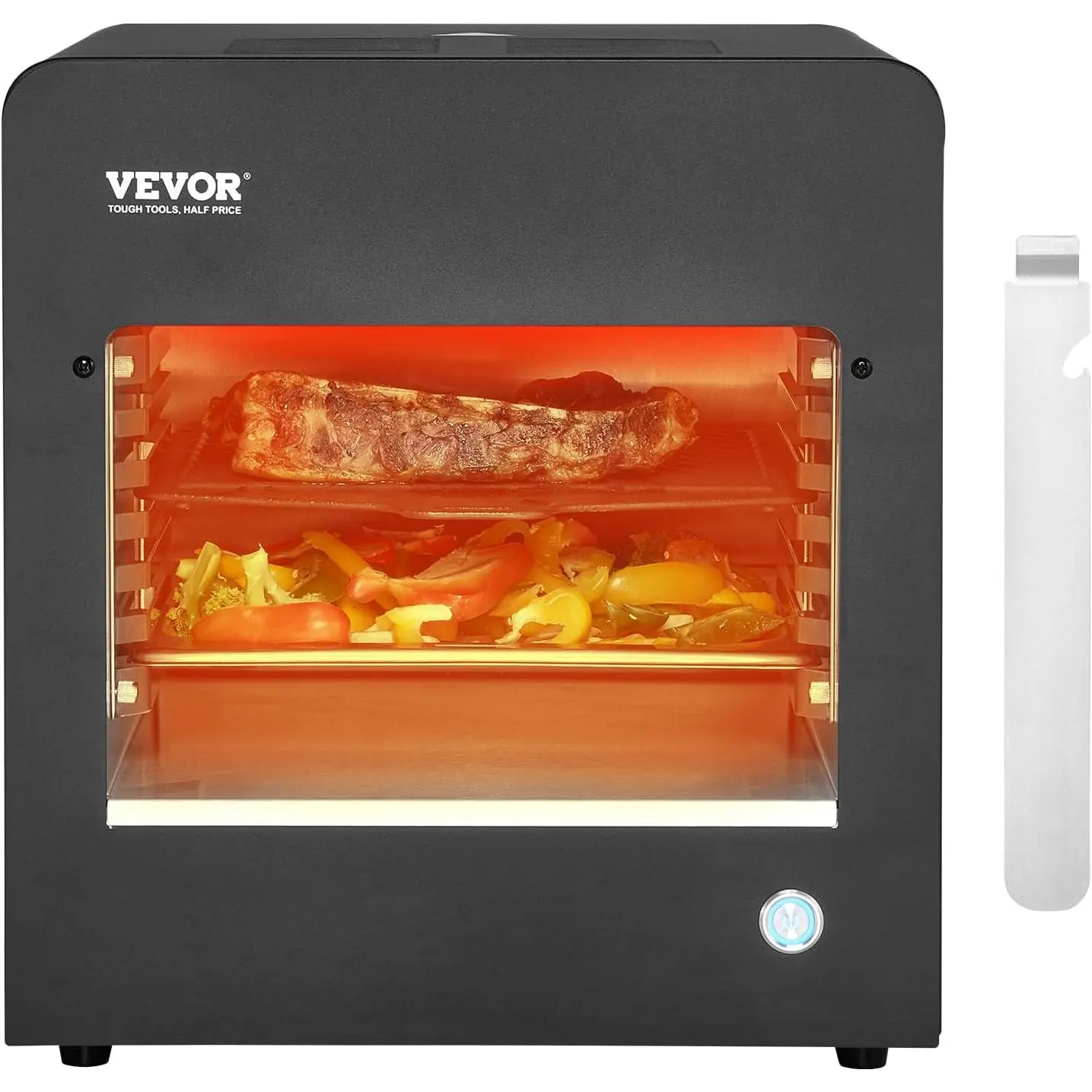 VEVOR Infrared Grill, 1800W Smokeless Infrared Electric Steak Broiler, 1450°F Stainless Steel Steak Cooker with 6-Tier Adjustable Rack, Electric Steak Grill for BBQ, Toast, Grill, Indoor