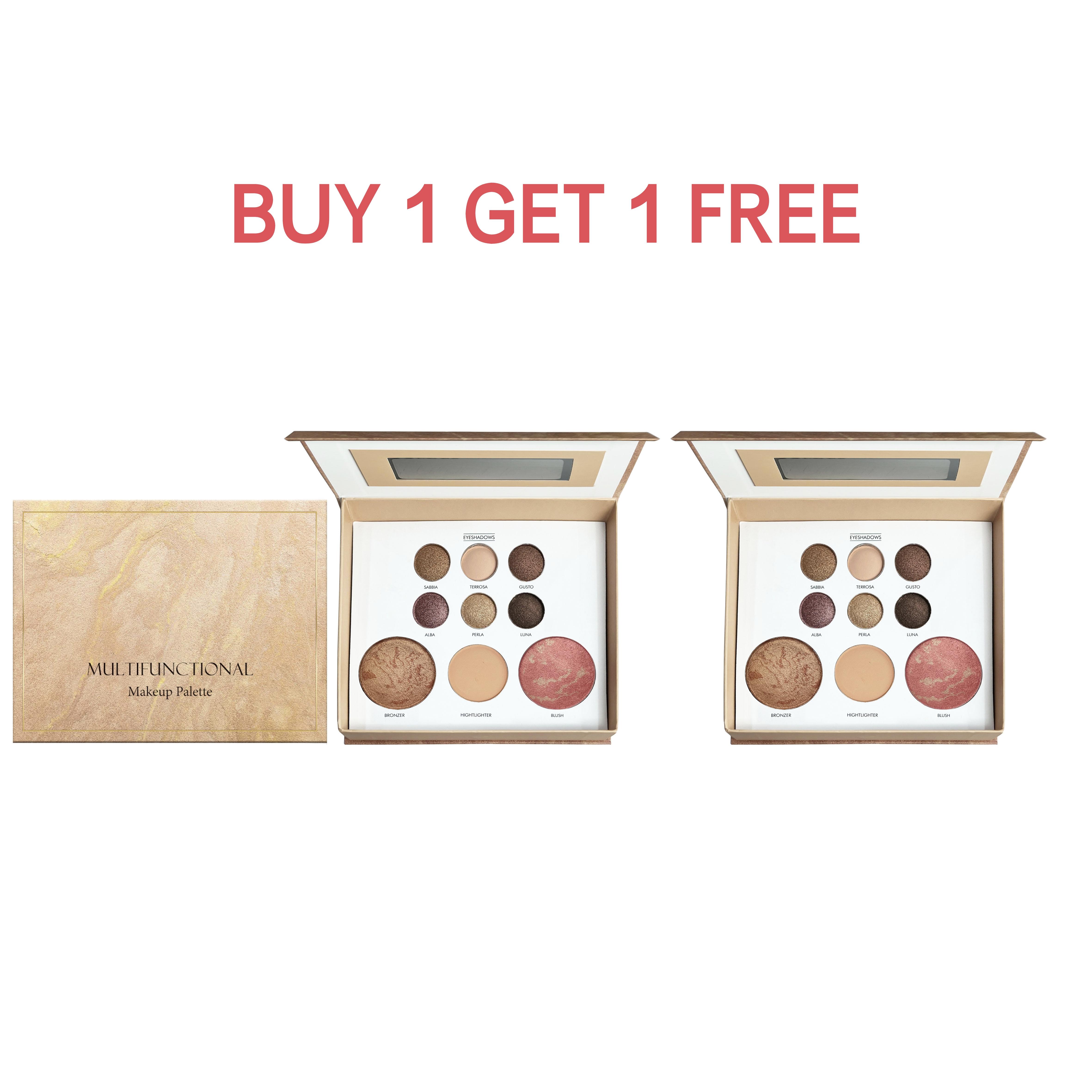 [Buy 1 Get 1 Free] Makeup Palette Multi-Use Cosmetic Set Highlighter Eyeshadow Contour Blush Suitable for Any Makeup Look Zodiac Makeup Palette bronze eye shadow powder underground makeuppallette fantal frame basic canvas ph pale skin bronzer cool toned