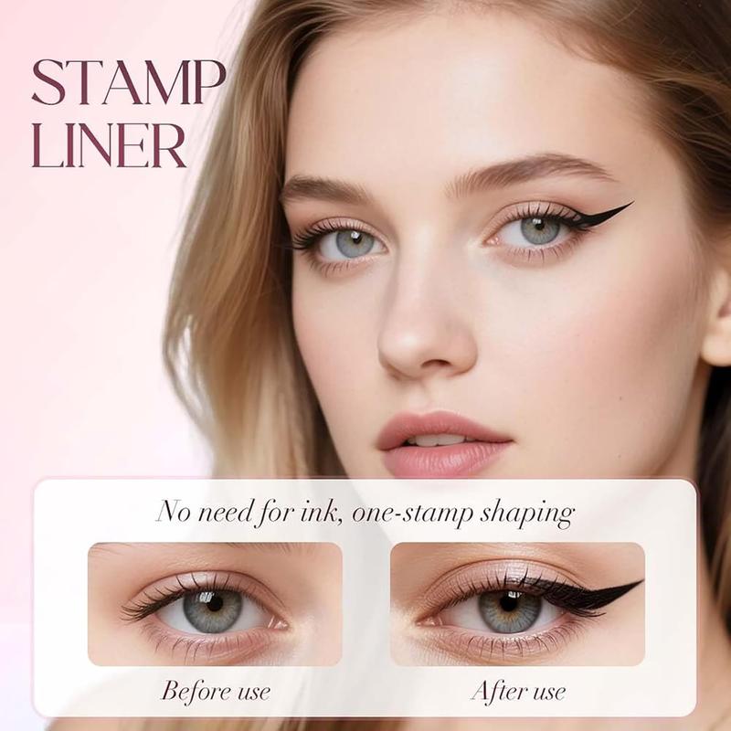 Foldable Eyeliner Stamp Gel Eyeliner Pencil Set SmudgeProof Waterproof Eye Liner for Beginners Christmas Gift MultiPurpose Makeup Tool US Flawless Lid Lipliner