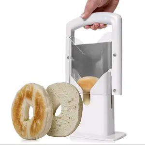 Bagel Slicer Machine - Efficient Bagel Cutting Tool for Home Use - Easy Grip Handle & Durable Design