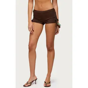 Edikted Women's Jilly Braided Cutout Micro Shorts