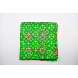 GREEN POCKET SQUARE WITH REPEATING PINK ROSE FLORAL PRINT HANDKERCHIEF