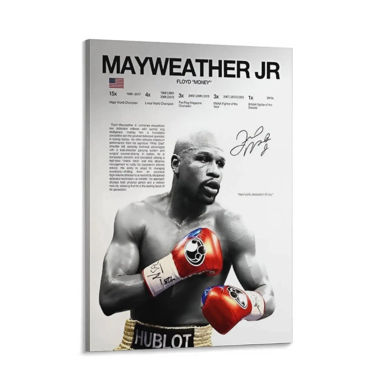 Floyd Mayweather Jr. Poster, Boxing Wall Art, Sports-Themed Wall Decor, Gym Poster, Boxing-Style Decoration