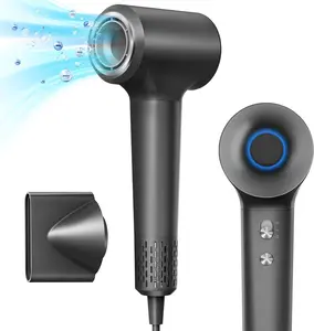 Hair Dryer, Ionic Blow Dryer, 1500W High-Speed Hairdryer with 110000 RPM Brushless Motor for Fast Drying Low Noise, 4 Temps & 2 Speeds with Magnetic Nozzle