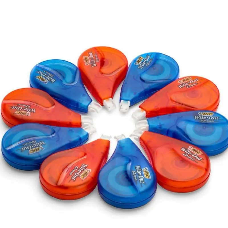 BIC Wite-Out Brand EZ Correct Correction Tape White Fast Clean & Easy To Use Tear-Resistant Tape 6 Counts Rack 2 Packs