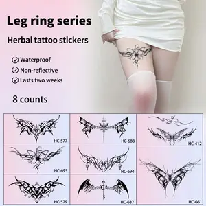 Butterfly & Heart Pattern Temporary Tattoo Sticker, 8 Sheets Waterproof Durable Fake Tattoo Sticker, Body Art Decoration for Women & Men